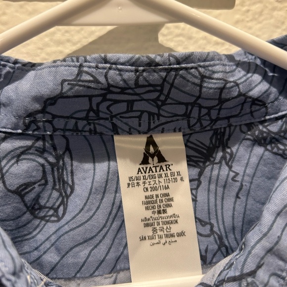 Disney Avatar Blue Graphic Shirt 100% Cotton NWOT size XL - Picture 2 of 4